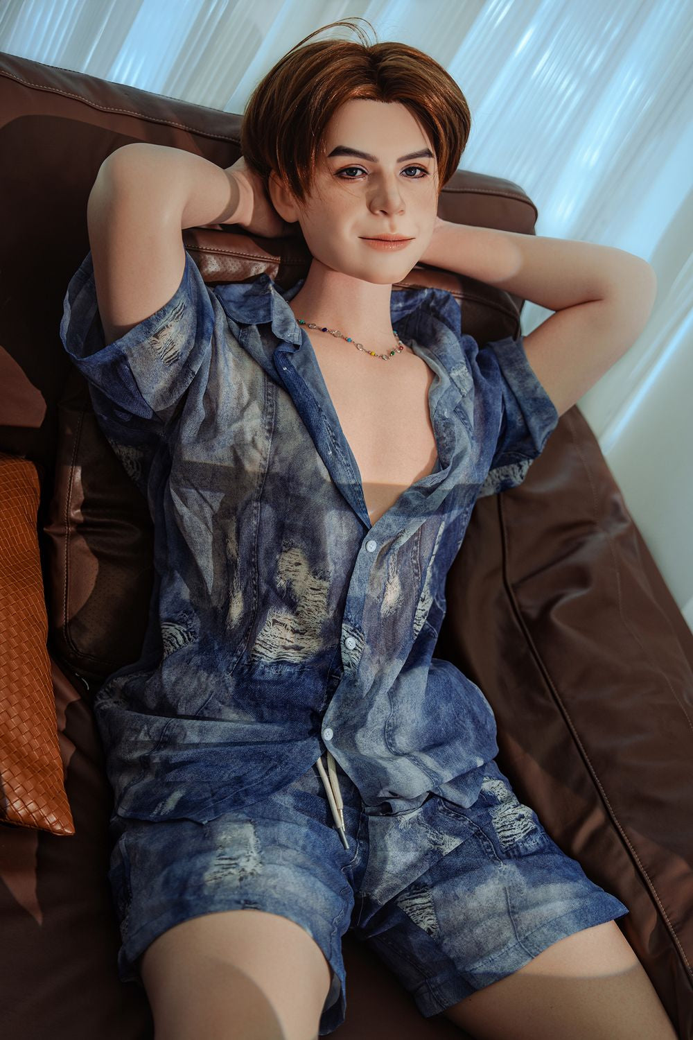 SY DOLL | 160cm(5.25’)- Full Silicone - Automatic Penis Insertion - Charming Handsome Realistic Gay Male Sex Doll - Logan