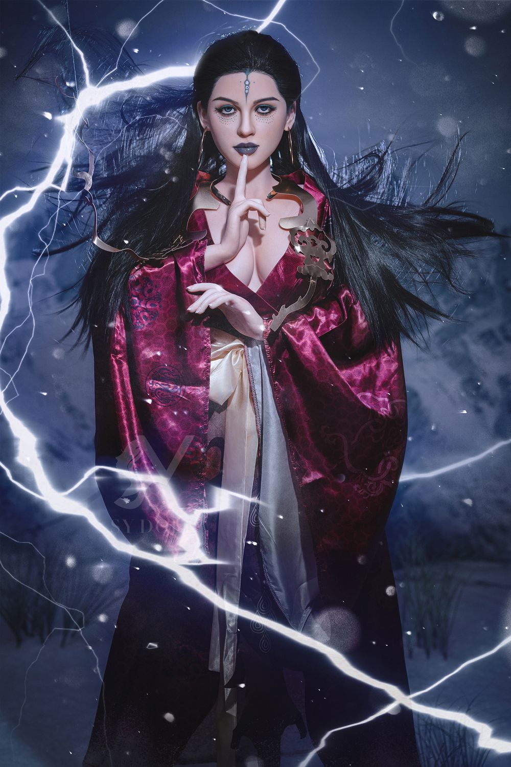 SY DOLL | 164cm ( 5.38’ ) - Full Silicone - Game Cosplay Dark Series Big Breasts Sex Doll - Keira
