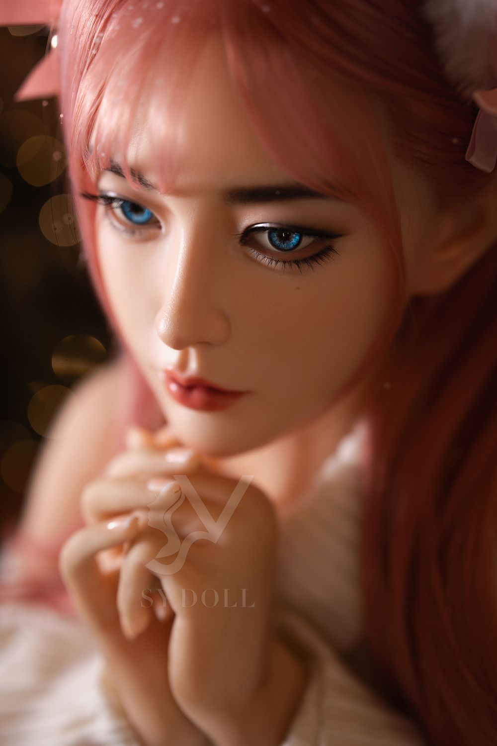 SY DOLL | 160cm(5.25‘)- Silicone Head - Realistic Pink-Hair Asian Cosplay Sex Doll - Foxy02
