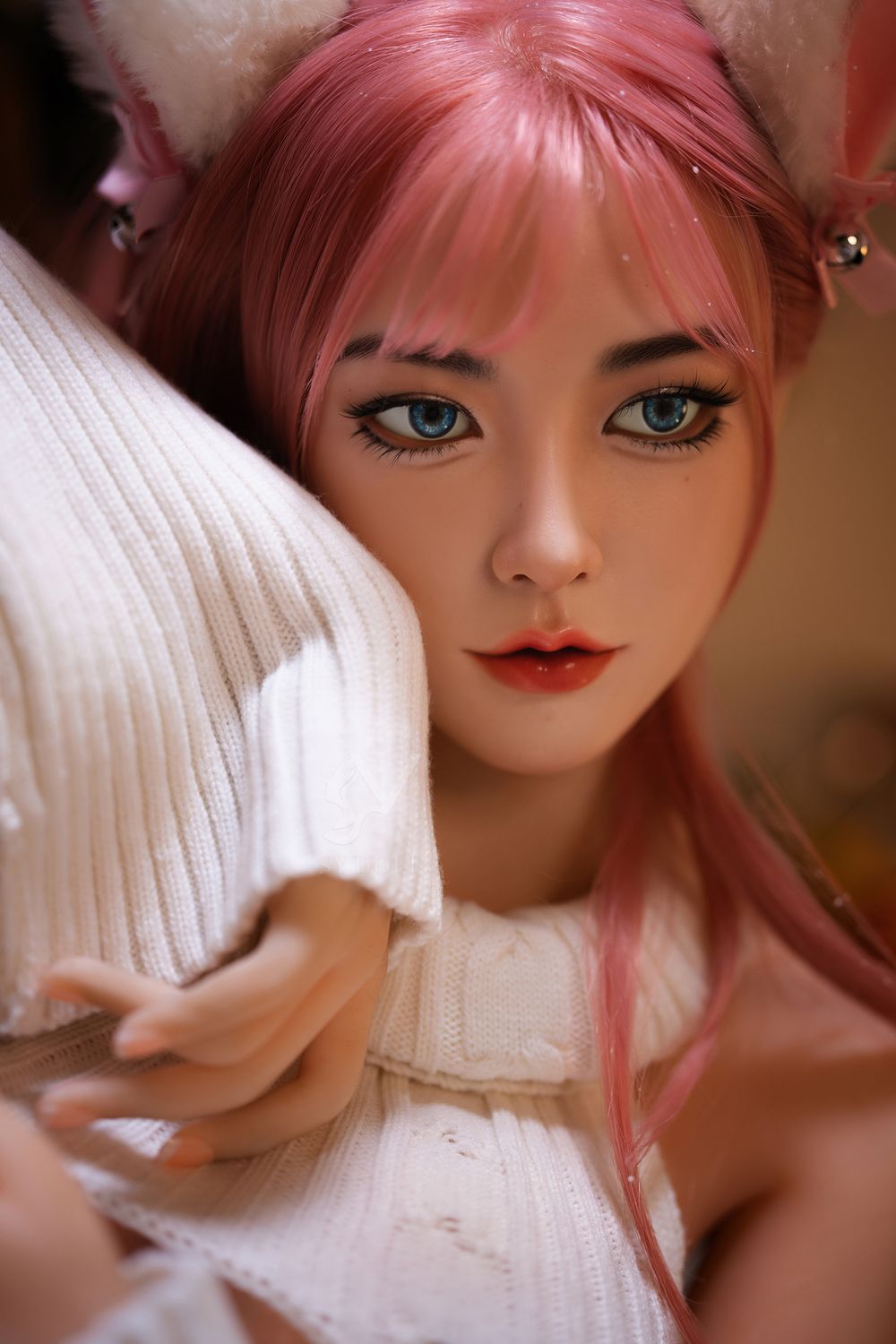 SY DOLL | 160cm(5.25‘)- Silicone Head - Realistic Pink-Hair Asian Cosplay Sex Doll - Foxy16