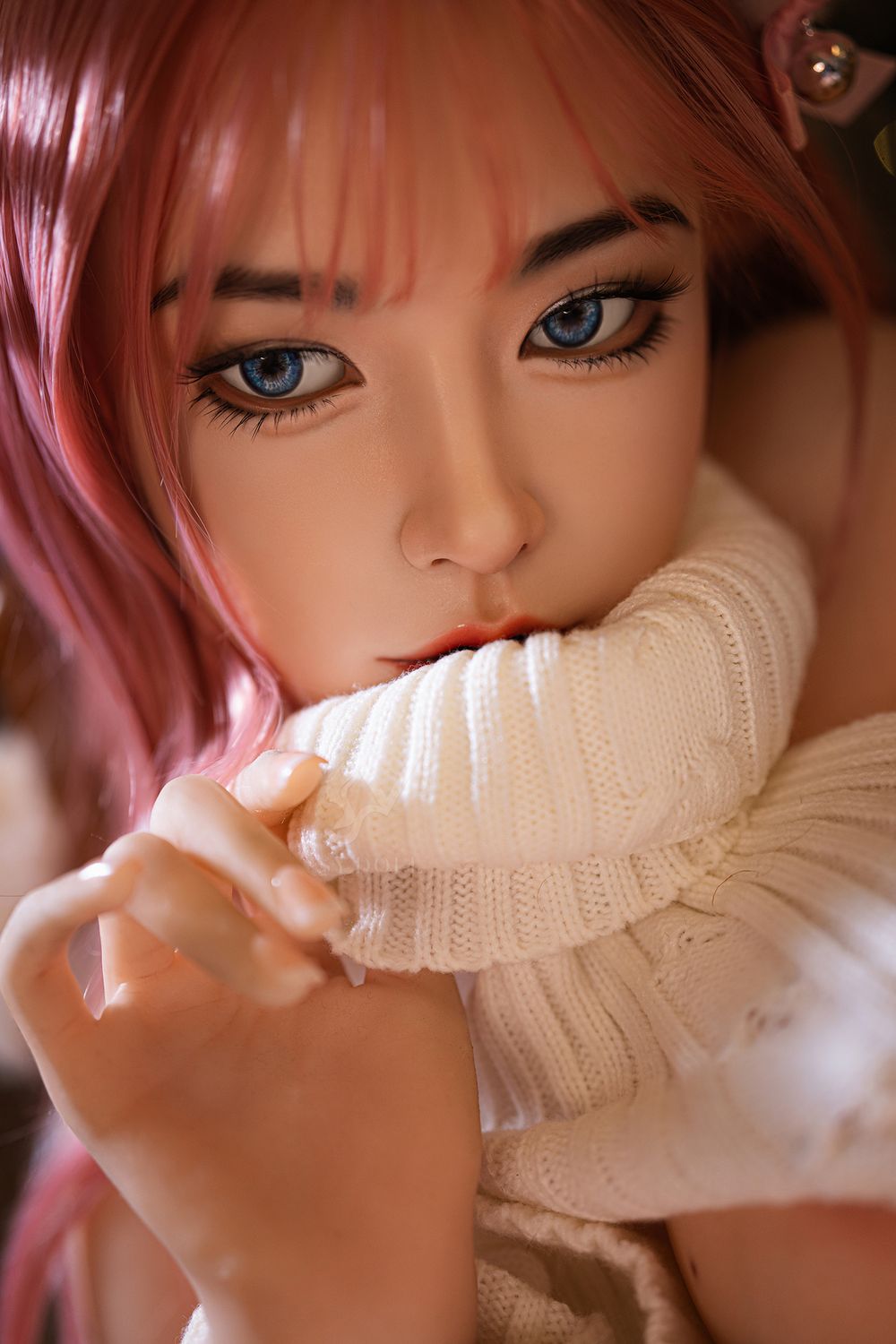 SY DOLL | 160cm(5.25‘)- Silicone Head - Realistic Pink-Hair Asian Cosplay Sex Doll - Foxy22