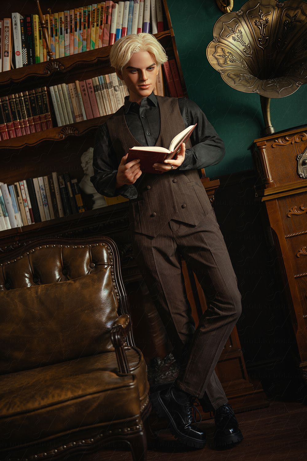 SY DOLL | 168cm(5.31’)- Full Silicone - Automatic Penis Insertion - British Vintage Blonde Muscle Realistic Gay Male Sex Doll -  Alexis