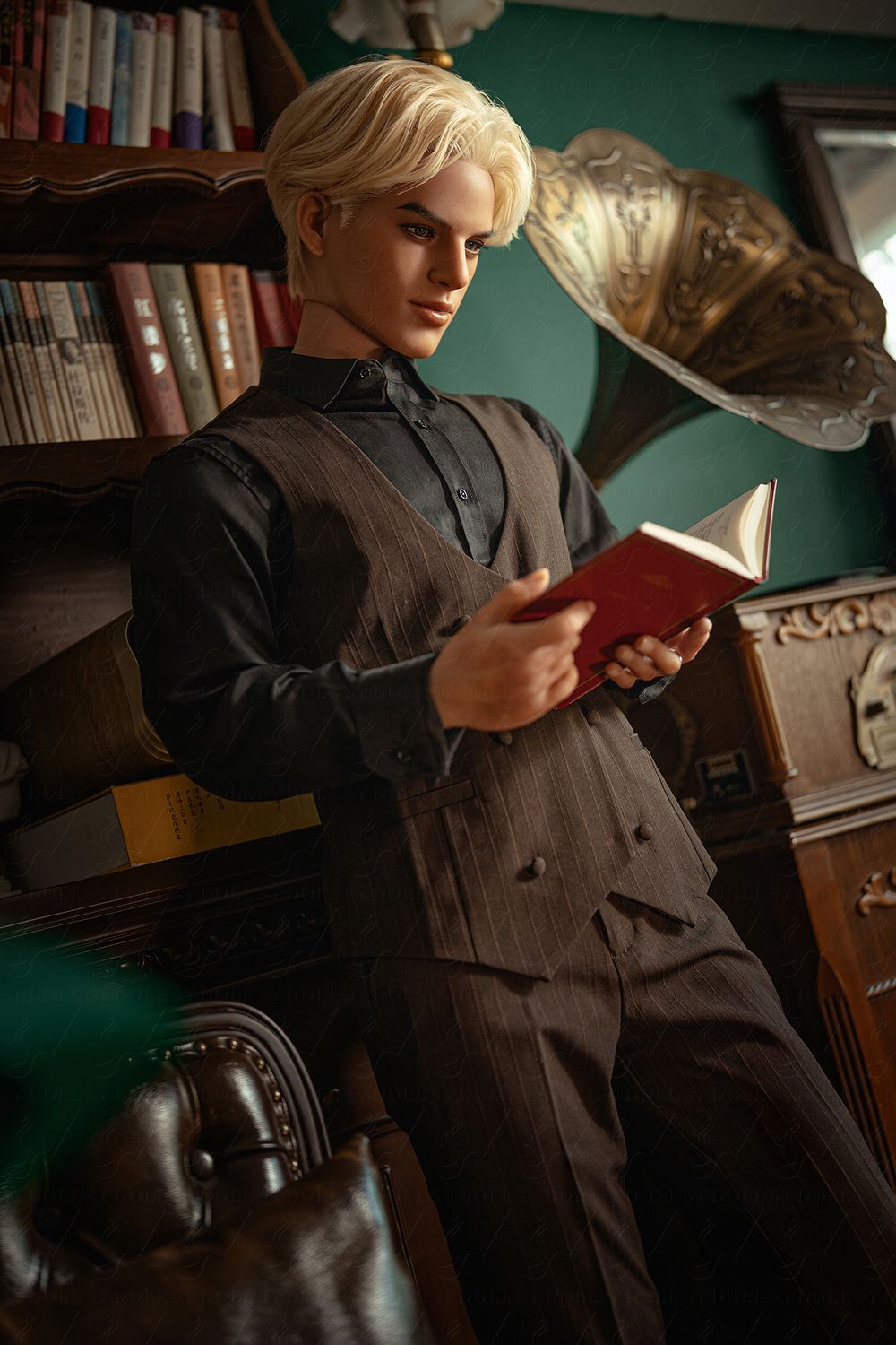 SY DOLL | 168cm(5.31’)- Full Silicone - Automatic Penis Insertion - British Vintage Blonde Muscle Realistic Gay Male Sex Doll -  Alexis