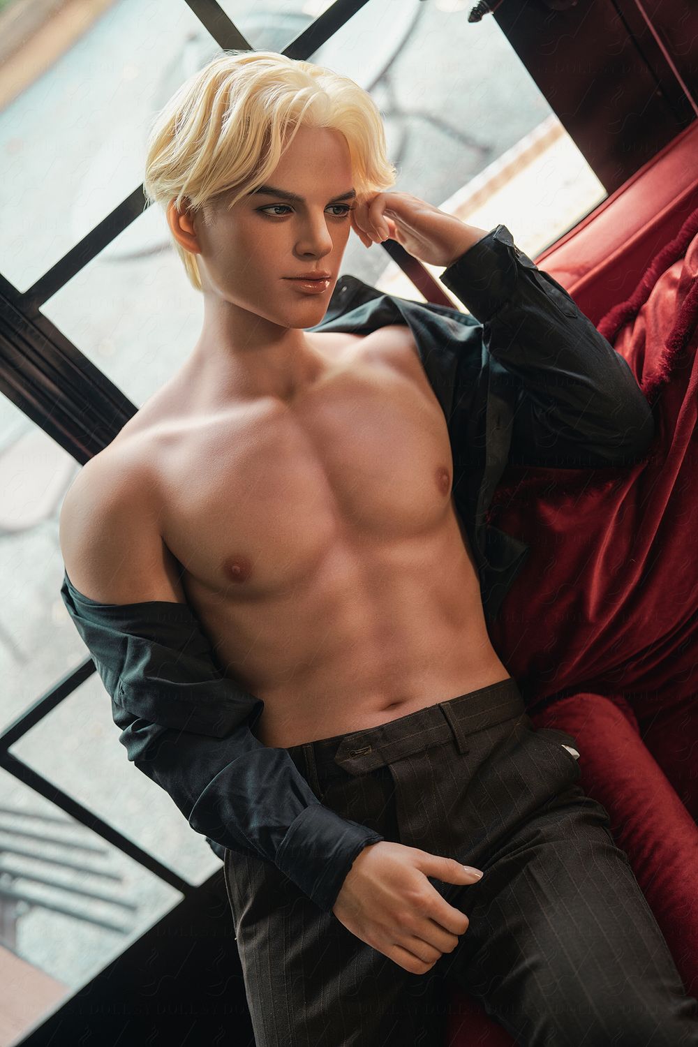 SY DOLL | 168cm(5.31’)- Full Silicone - Automatic Penis Insertion - British Vintage Blonde Muscle Realistic Gay Male Sex Doll -  Alexis