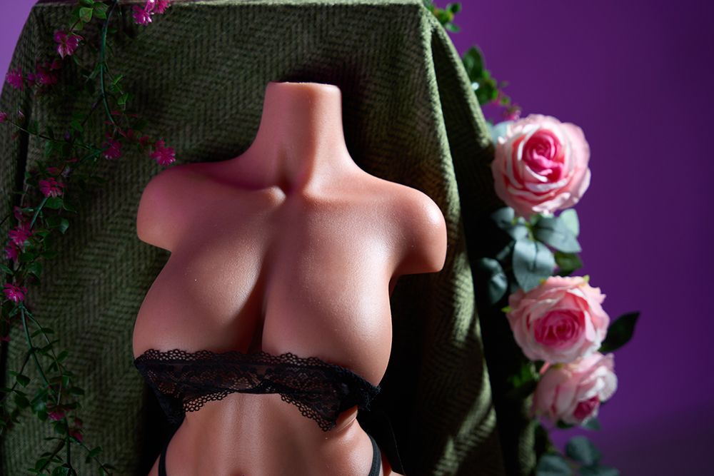 SY DOLL | 60cm (1.97') - Silicone - Alluring Slim Waist Big Breasts Realistic Half-Body Torso Sex Doll - Sophia