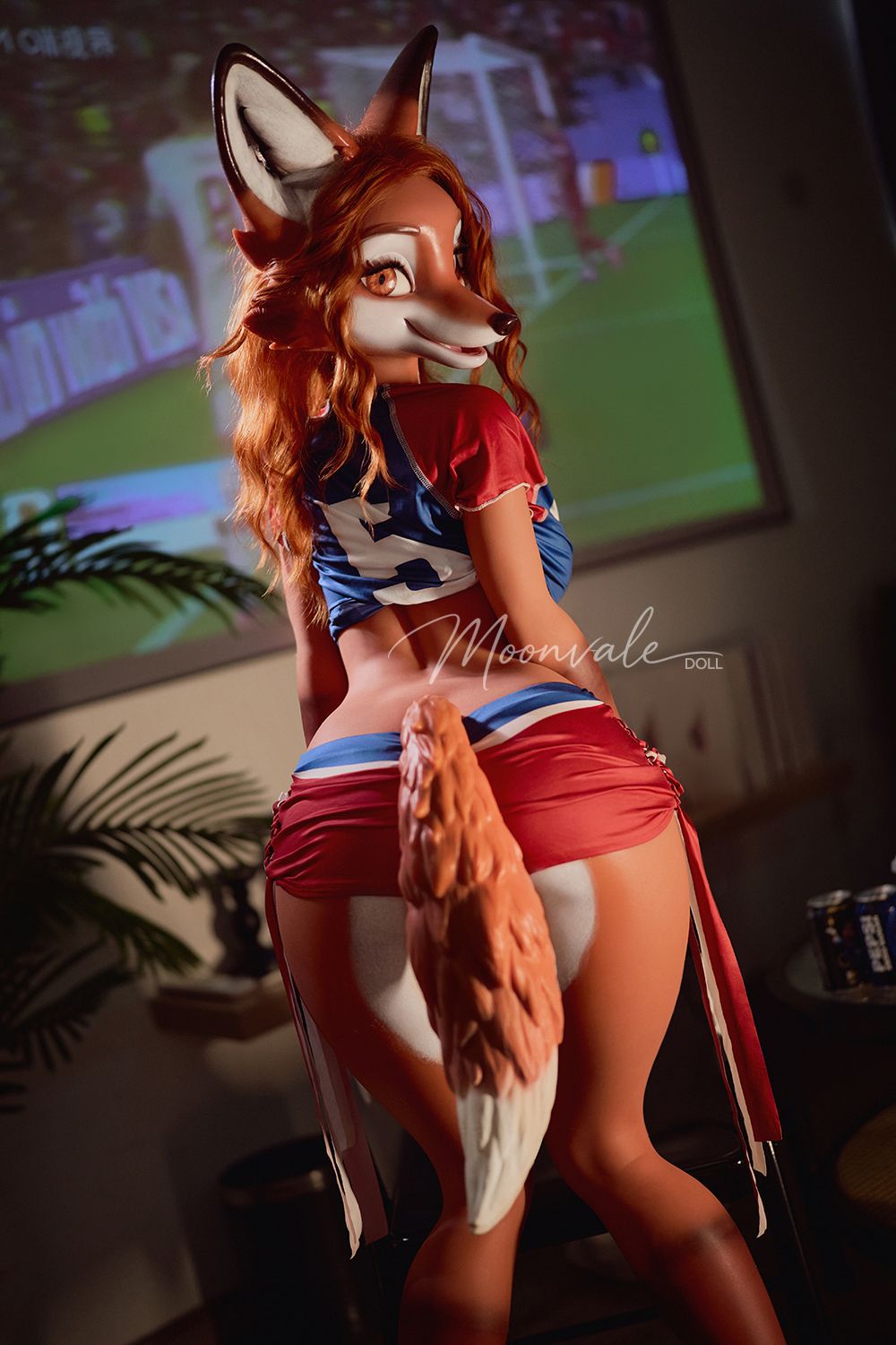 Moonvale Doll | 160cm ( 5.25’ ) - Full Silicone - Captivating Red Fox Sporty-style Soccer Goddess Furry Realistic Small Breasts Sex Doll - Sorelle