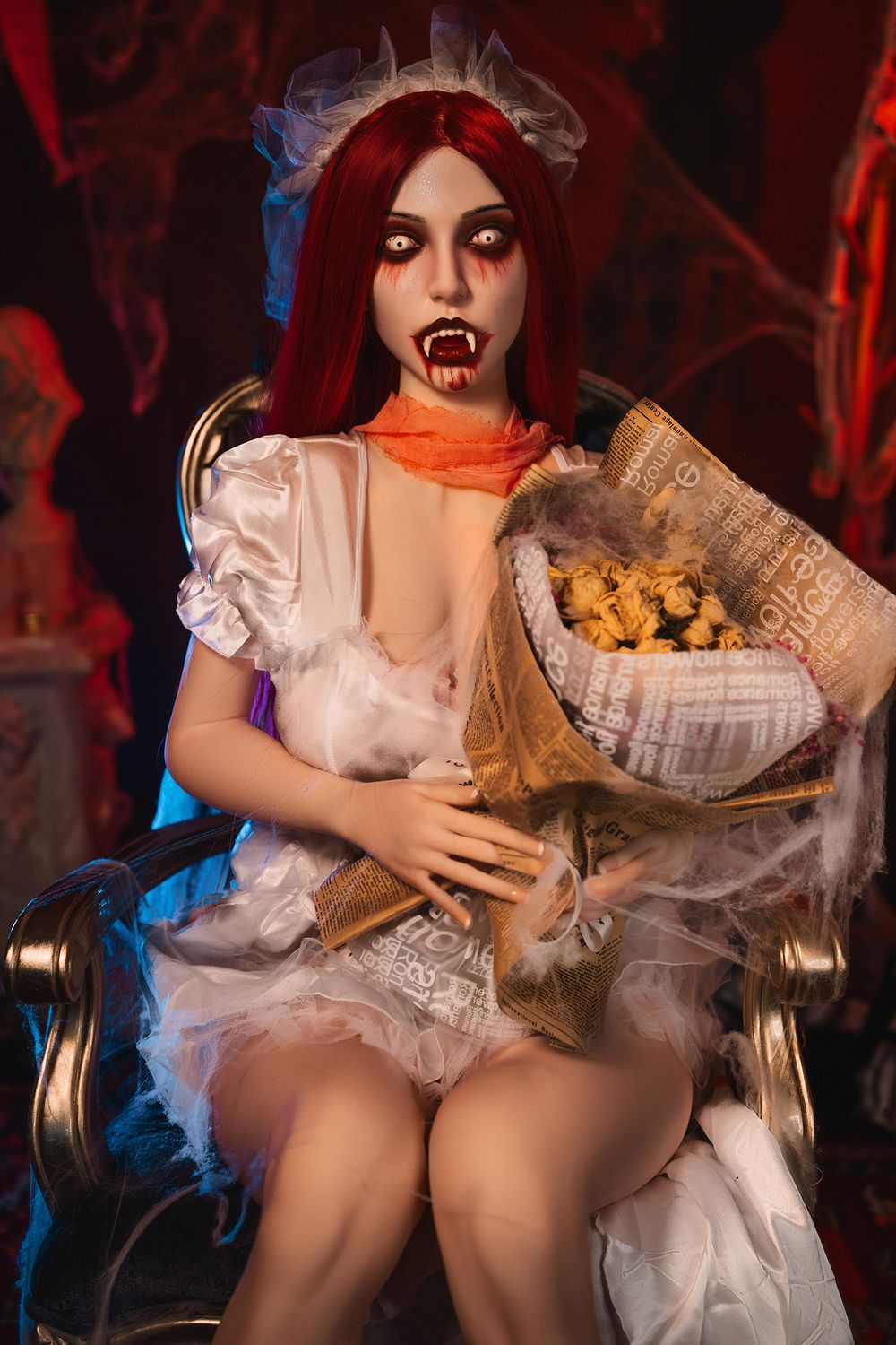 SY DOLL | 169cm ( 5’54”) Silicone Head Halloween Corpse Bride Cosplay Sex Doll - Katherin01