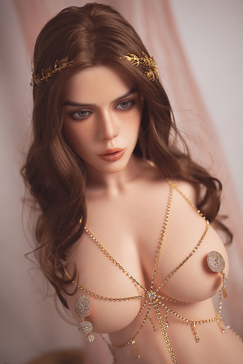SY DOLL | 80cm (2’62”) - Full Silicone - M Series Seductive Exotic Luxury Mature Realistic Half-Body Torso Sex Doll - Kaelin