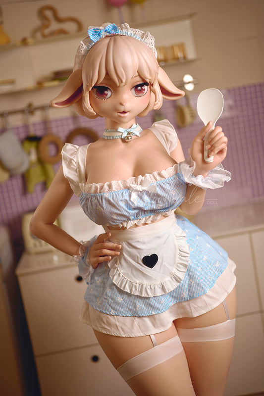 Moonvale Doll | 160cm (5.25’)  Full Silicone Captivating Sweet Elegant Anthro Sheep Furry Realistic Big Breasts Sex Doll - Aurelia