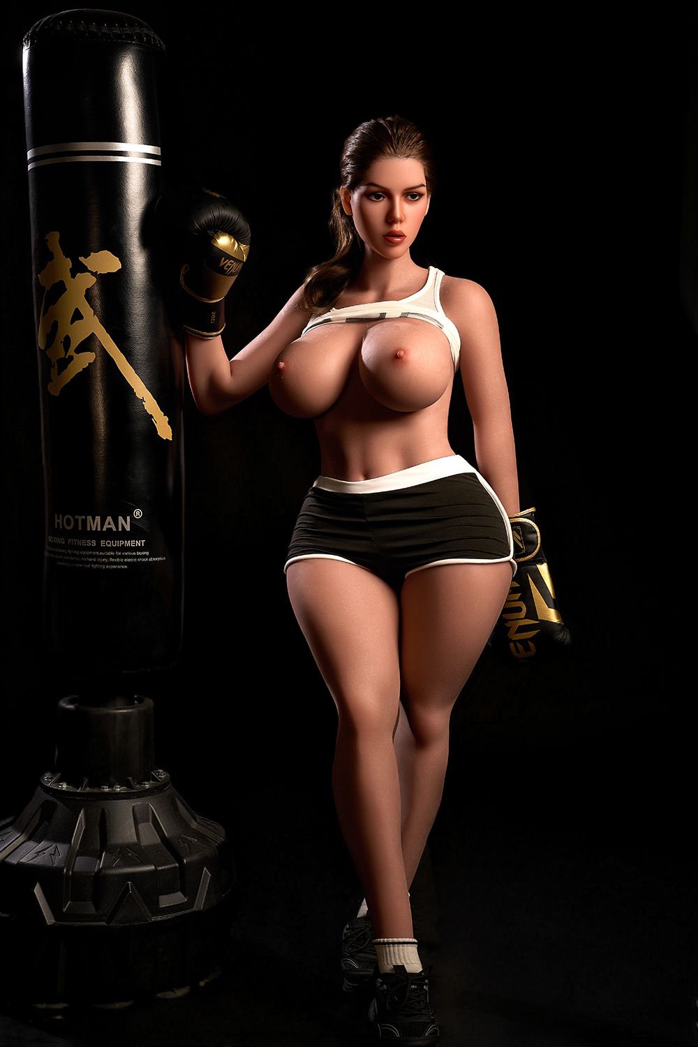 SY DOLL | 163cm (5.35') - Silicone Head - Tempting Sporty Boxing Bombshell Lifelike Huge Breasts Sex Doll - Megan