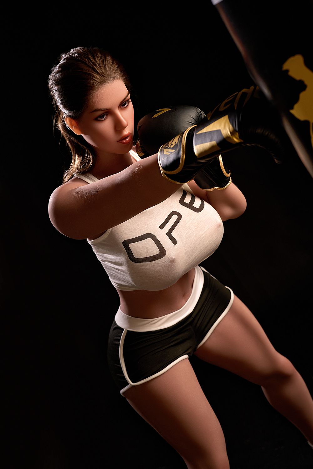 SY DOLL | 163cm (5.35') - Silicone Head - Tempting Sporty Boxing Bombshell Lifelike Huge Breasts Sex Doll - Megan