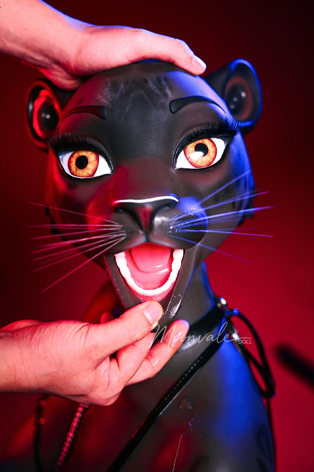 Moonvale Doll | 165cm ( 5.41’ ) - Full Silicone - Cold Seductive Wild Black Panther BDSM-style Furry Realistic Big Breasts Sex Doll - Velara