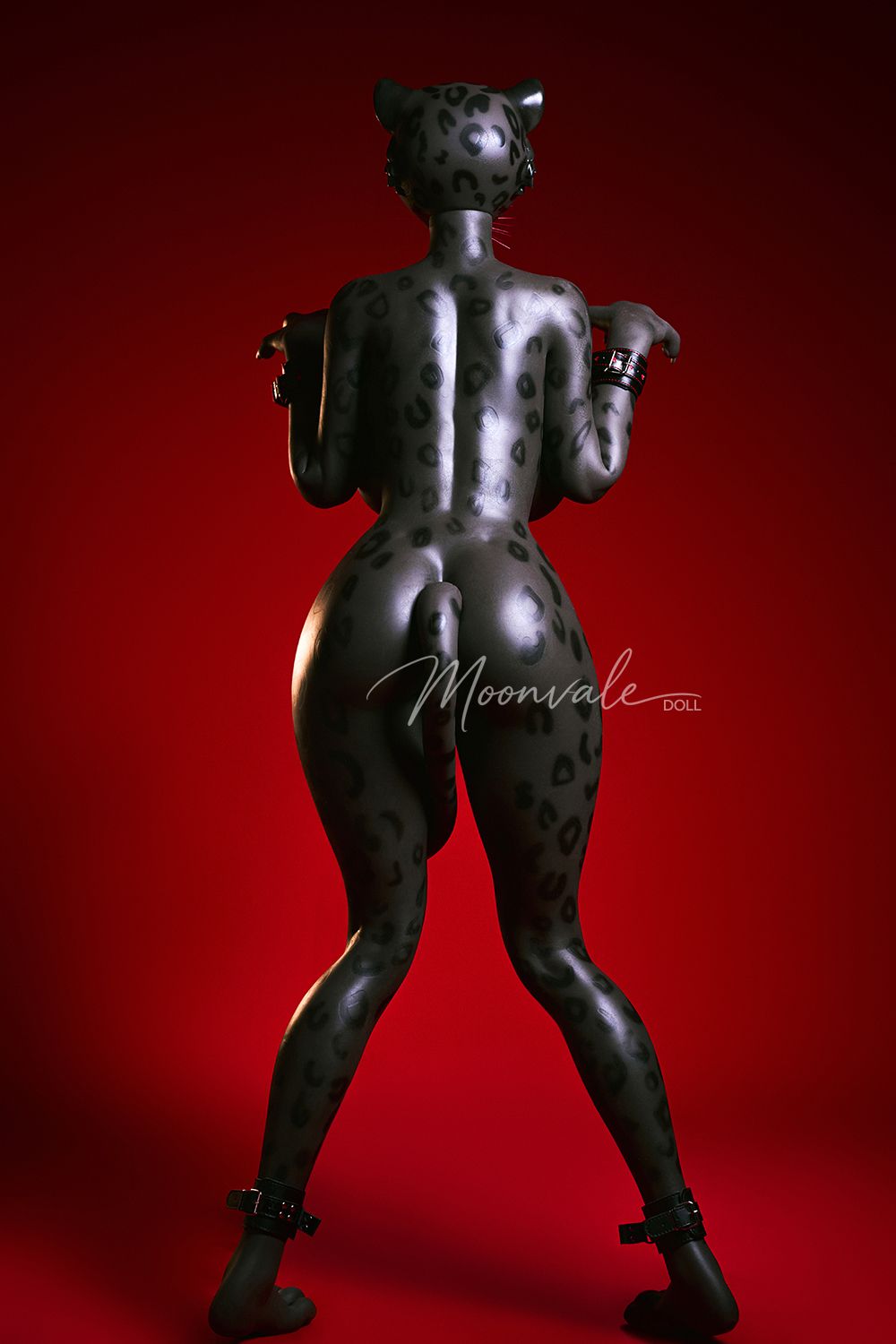 Moonvale Doll | 165cm ( 5.41’ ) - Full Silicone - Cold Seductive Wild Black Panther BDSM-style Furry Realistic Big Breasts Sex Doll - Velara