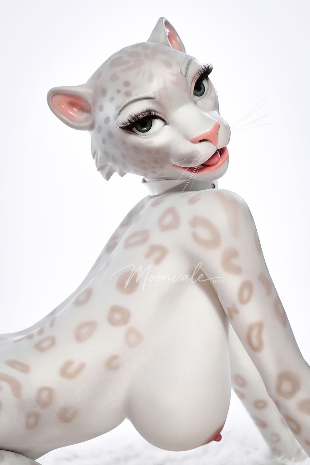 Moonvale Doll | 165cm ( 5.41’ ) - Full Silicone - Seductive Cool Office Lady White Panther Furry Realistic Big Breasts Sex Doll - Velara