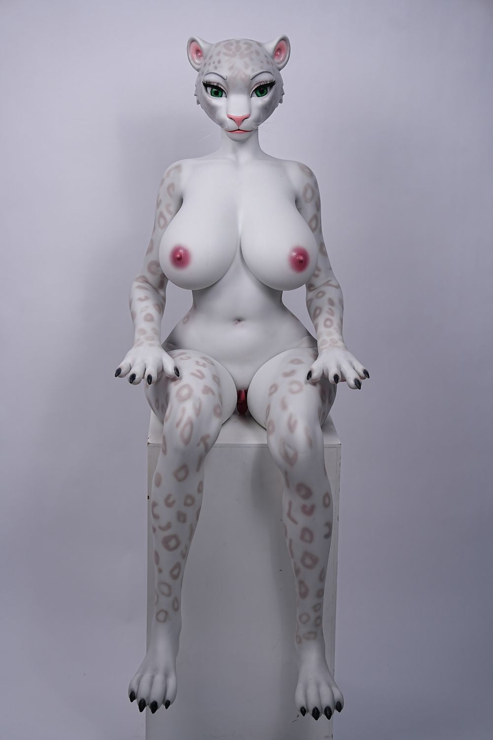 Moonvale Doll | 165cm ( 5.41’ ) - Full Silicone - Seductive Cool Office Lady White Panther Furry Realistic Big Breasts Sex Doll - Velara