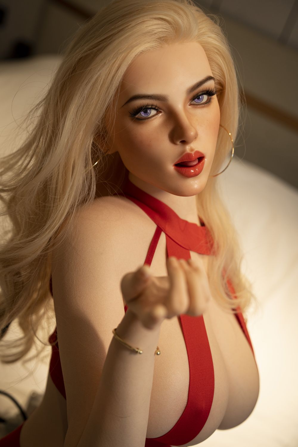 SY DOLL | 168cm（5.51‘）- Full Silicone - M Series Glamorous Confident Blonde Goddess Realistic Big Breasts Sex Doll - Valentina
