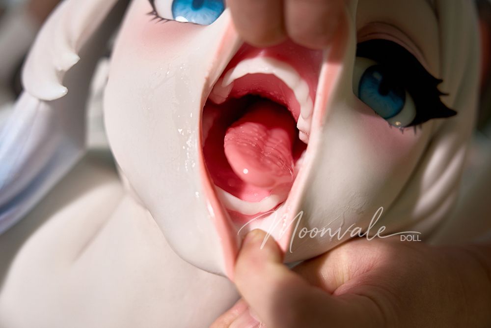 Moonvale Doll | 155cm ( 5.09’ ) - Full Silicone - Sultry Lovely Punk Anime-style White Leopard Furry Realistic Small Breasts Sex Doll - Lyora