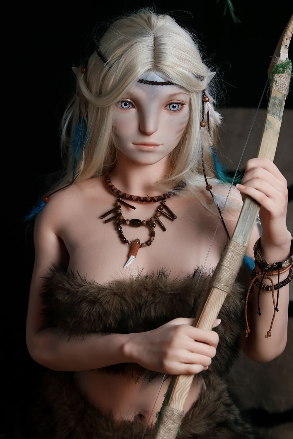 SY DOLL | 170cm ( 5.58’ ) - Full Silicone - M Series Seductive Wild Blonde Jungle Avatar-style Realistic Small Breasts Sex Doll - Lirael