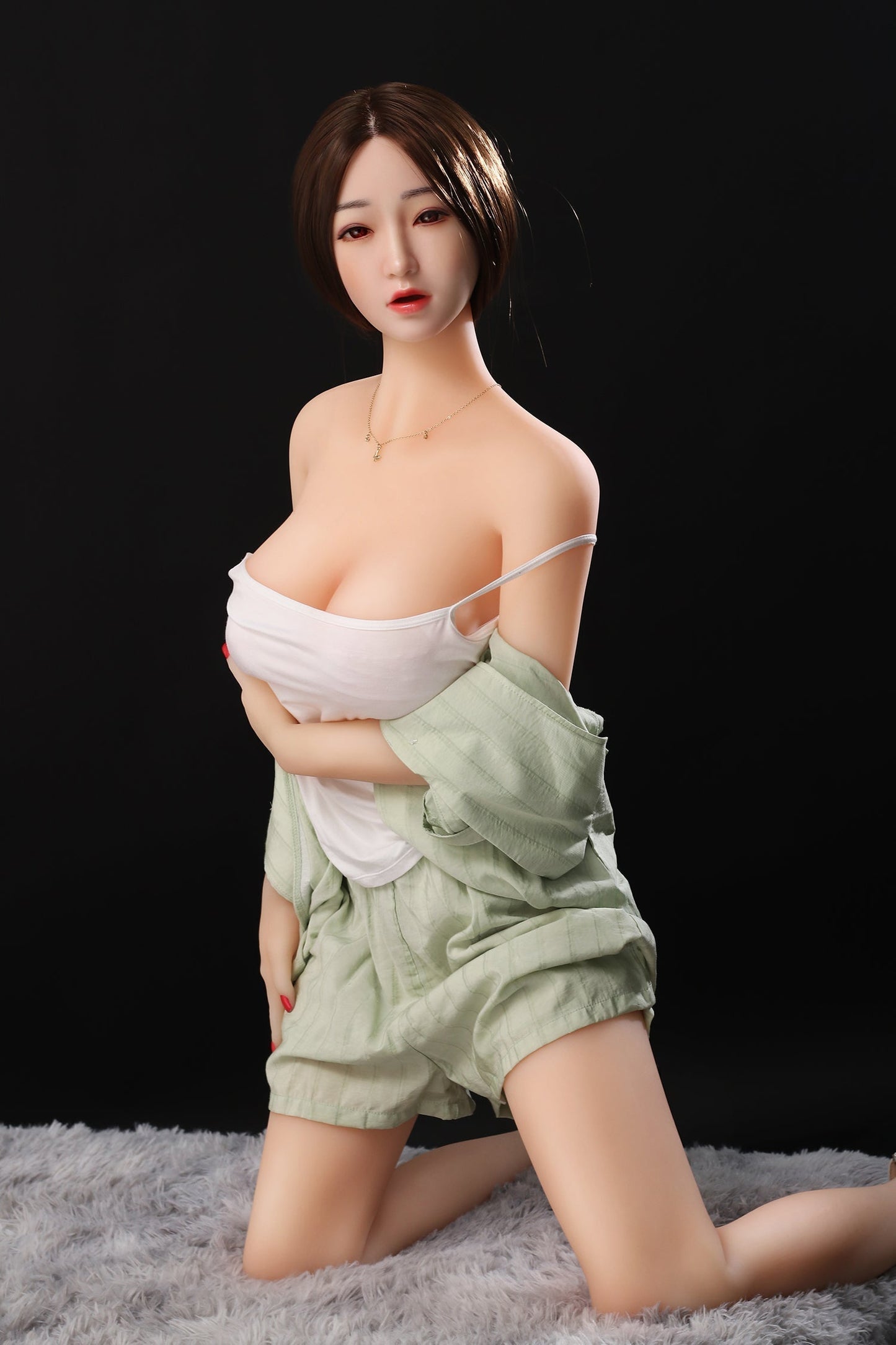 Serena - 5ft2in (158cm) Korean Realistic Lady TPE Sex Doll with Silicone Head - Dollepoch