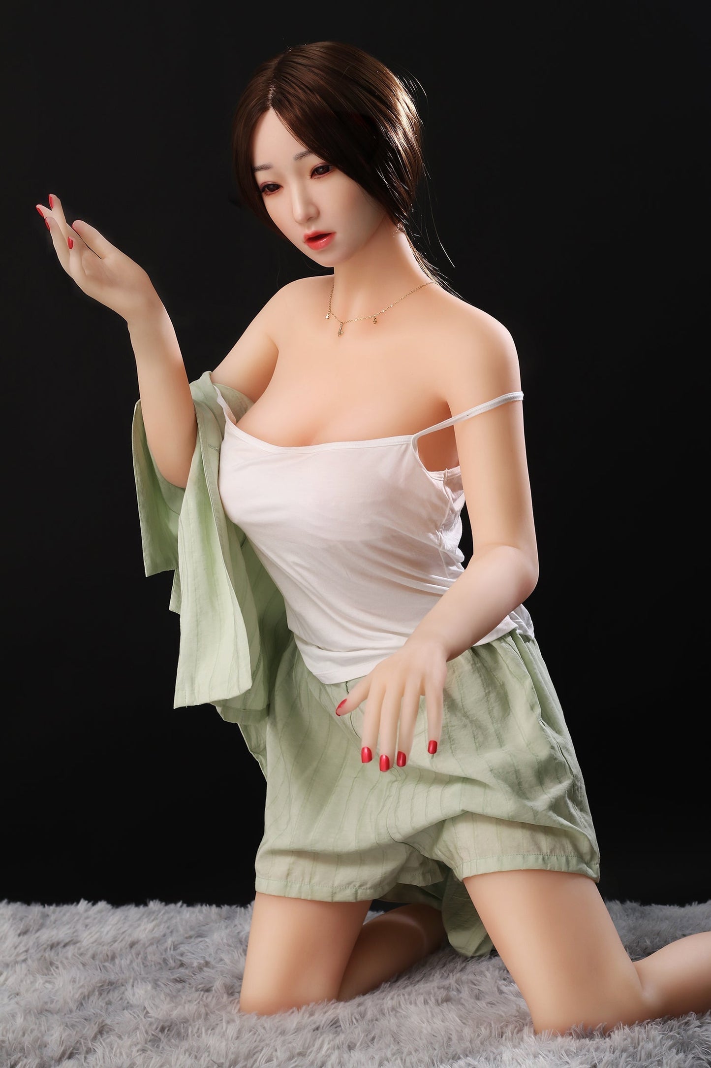 Serena - 5ft2in (158cm) Korean Realistic Lady TPE Sex Doll with Silicone Head - Dollepoch