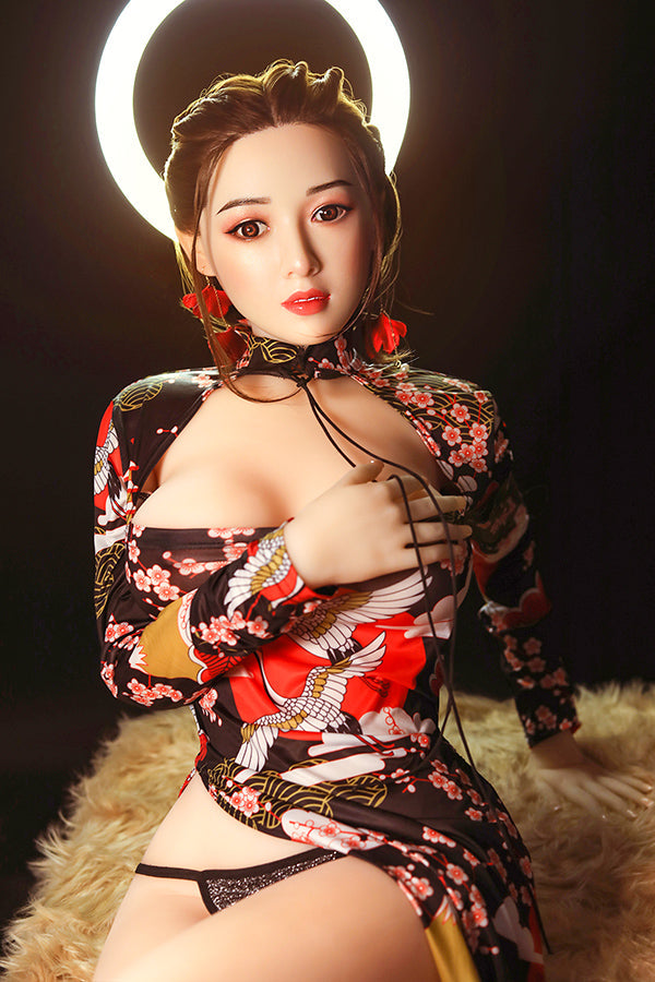 SY DOLL | 158cm (5’18”) - Silicone Head - Glamorous Asian Gentle Realistic Big Breasts Sex Doll -  Mavis