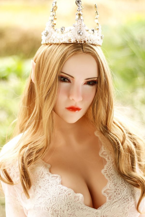 168cm (5ft 6.1in) Huge Boobs Real Doll with Blonde Hair Crown Sex Doll