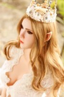 168cm (5ft 6.1in) Huge Boobs Real Doll with Blonde Hair Crown Sex Doll