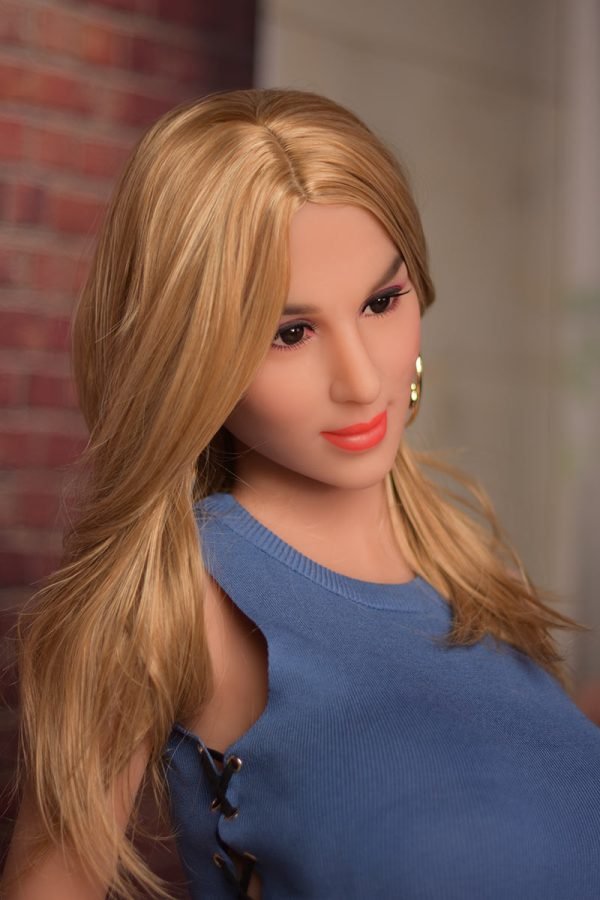 165cm (5ft 5in) Smile Face Big Boobs Real Doll with Blonde Hair Sex Doll